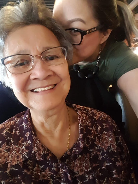 The writer with her grandmother
